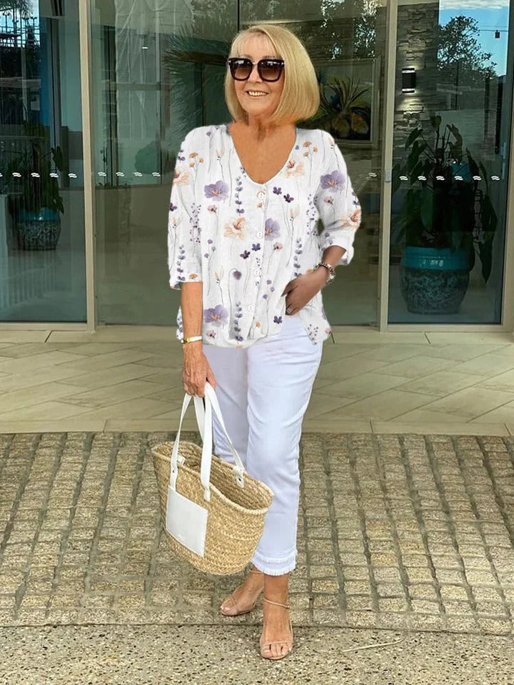 KIRSTEN | ELEGANT FLORAL BLOUSE
