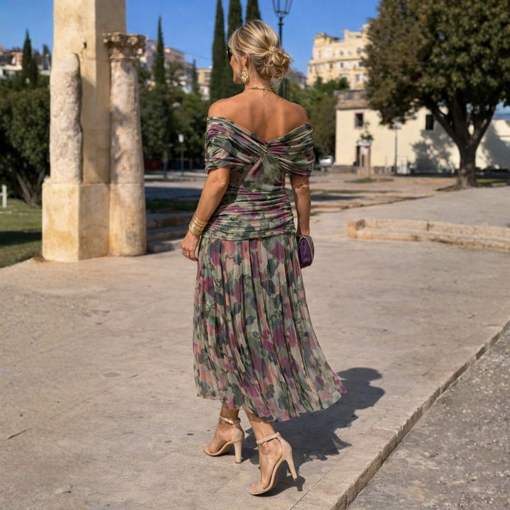 MIKAELA | OFF SHOULDER MAXI DRESS