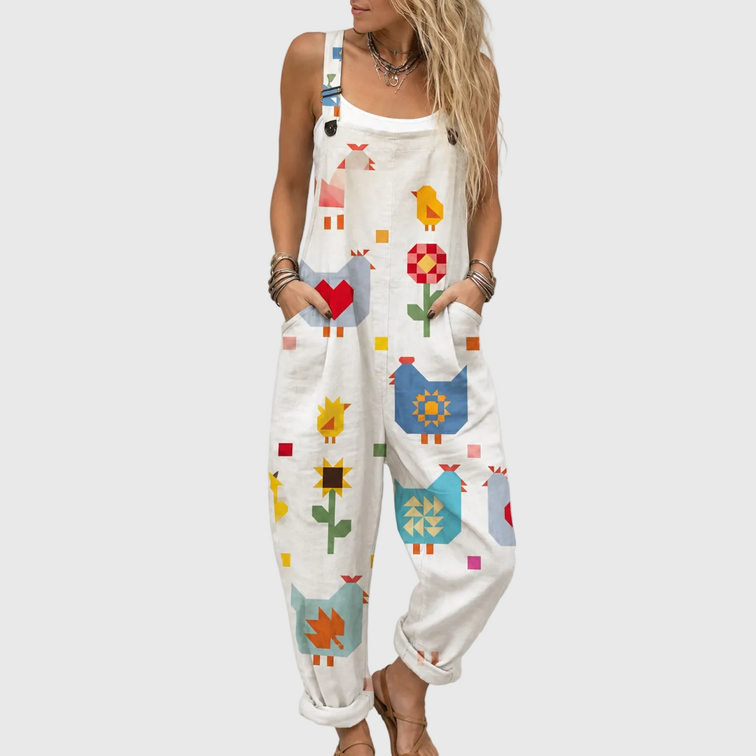 FLORENCE | BIRDIE PATCHWORK JUMPSUIT