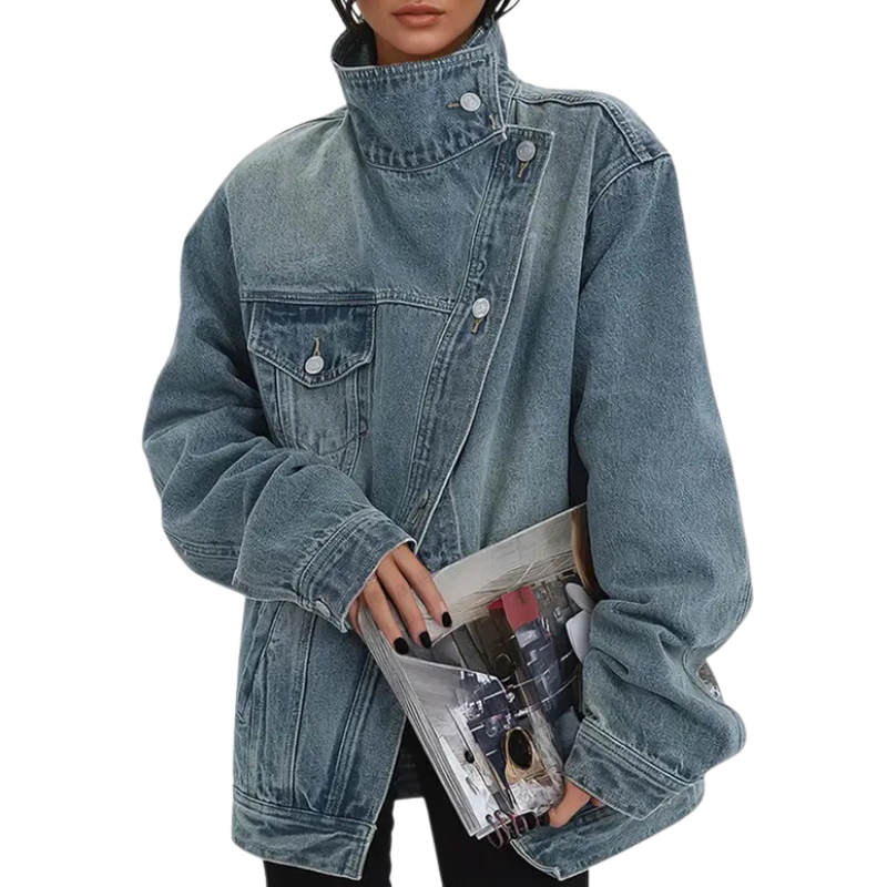 SAMMY | STREET STYLE TRENDY ASYMMETRIC BUTTON JACKET