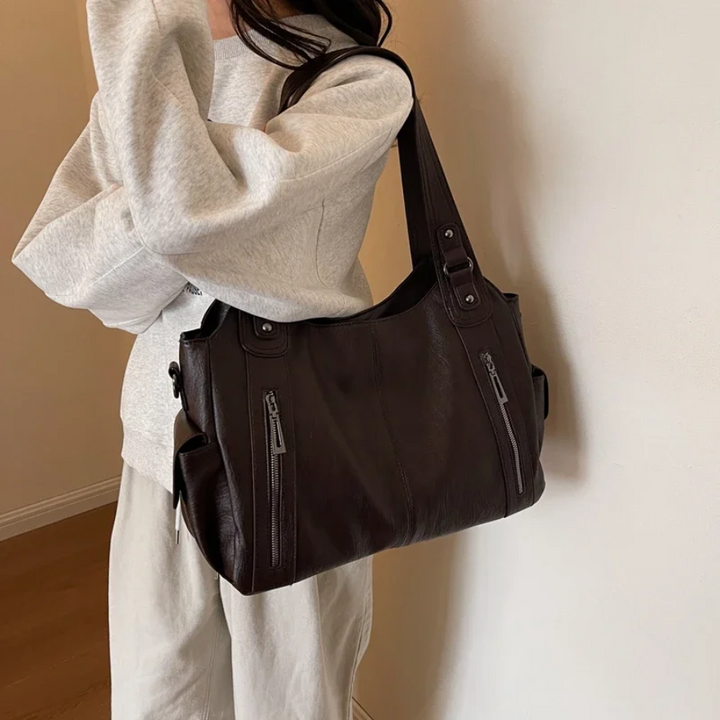 TEREZA | DUAL ZIPPER LARGE CAPACITY SHOULDER BAG