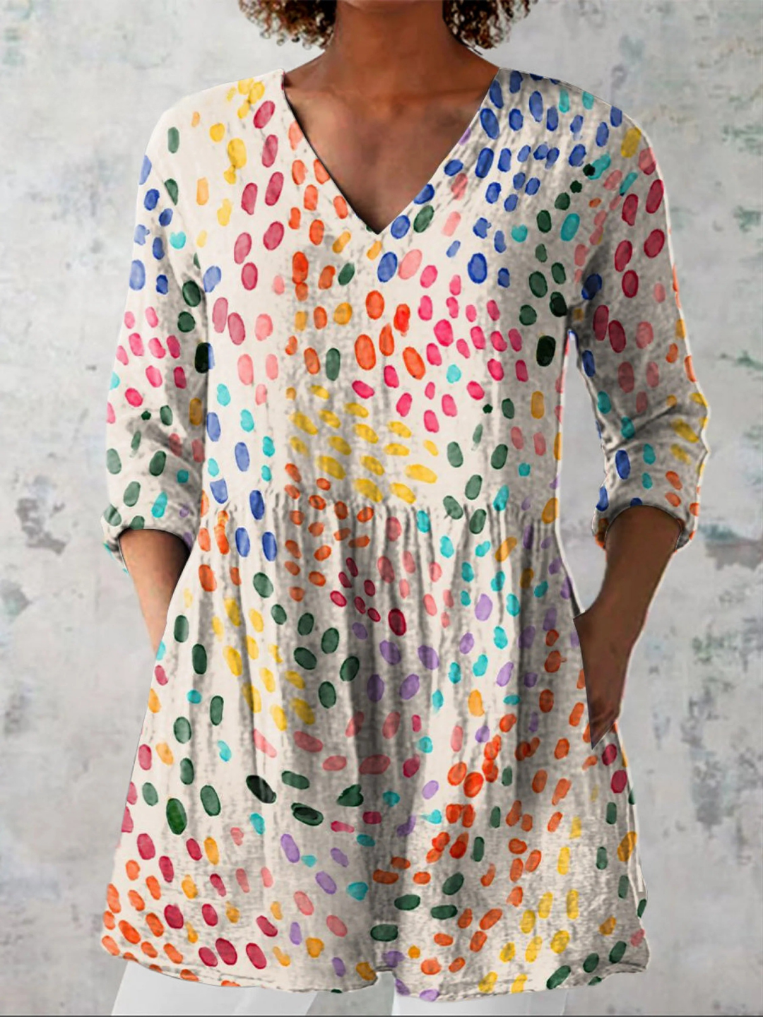 PAULINE | ELEGANT TUNIC WITH V-NECK