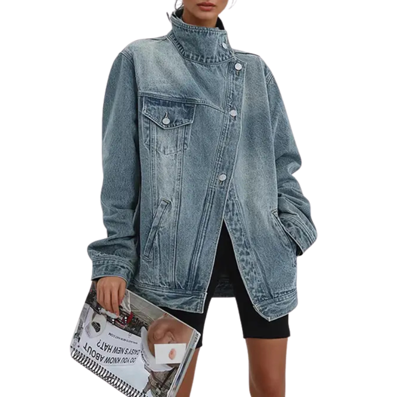 SAMMY | STREET STYLE TRENDY ASYMMETRIC BUTTON JACKET