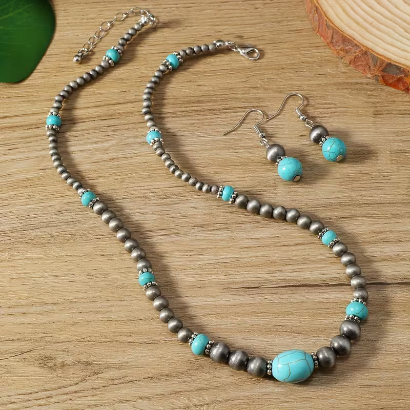 SEDONA | TURQUOISE NECKLACE &amp; EARRING SET