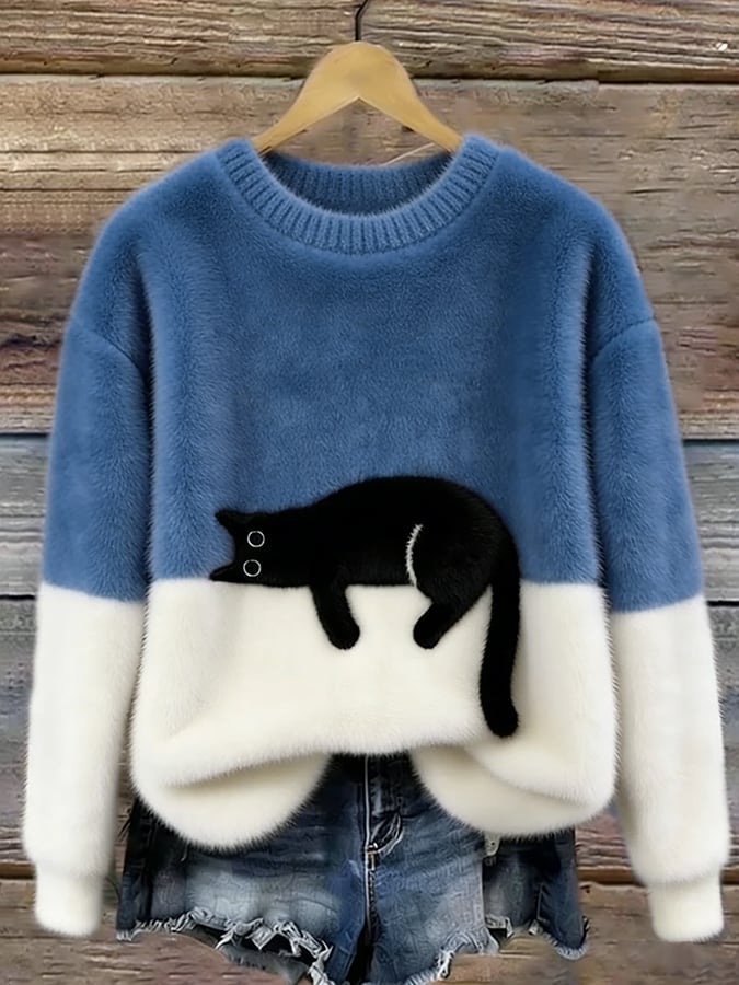 KIMMY | ELEGANT CAT PRINT JUMPER