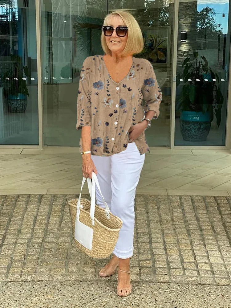 KIRSTEN | ELEGANT FLORAL BLOUSE