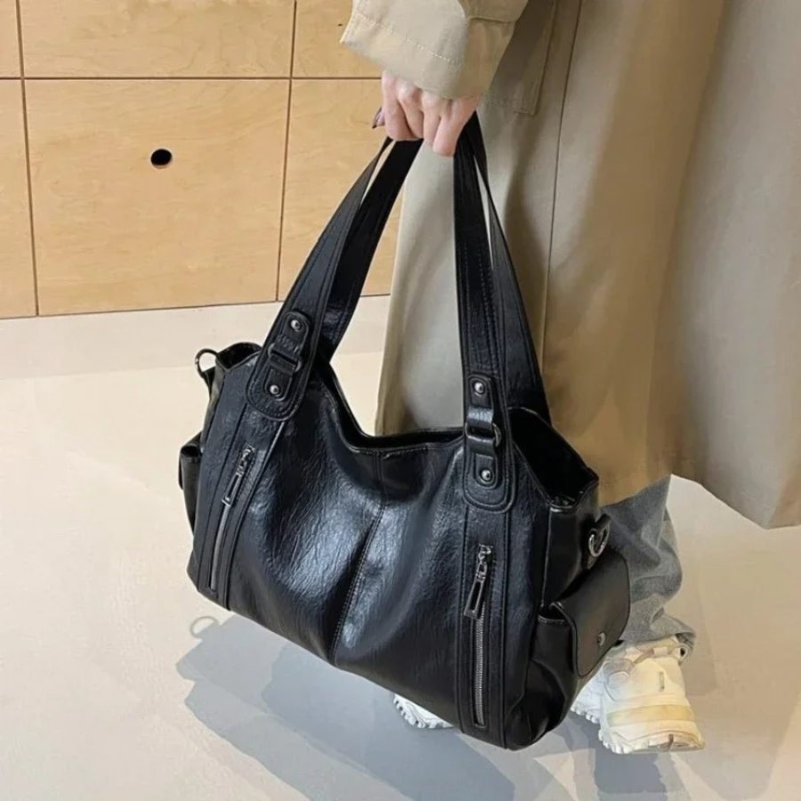 TEREZA | DUAL ZIPPER LARGE CAPACITY SHOULDER BAG