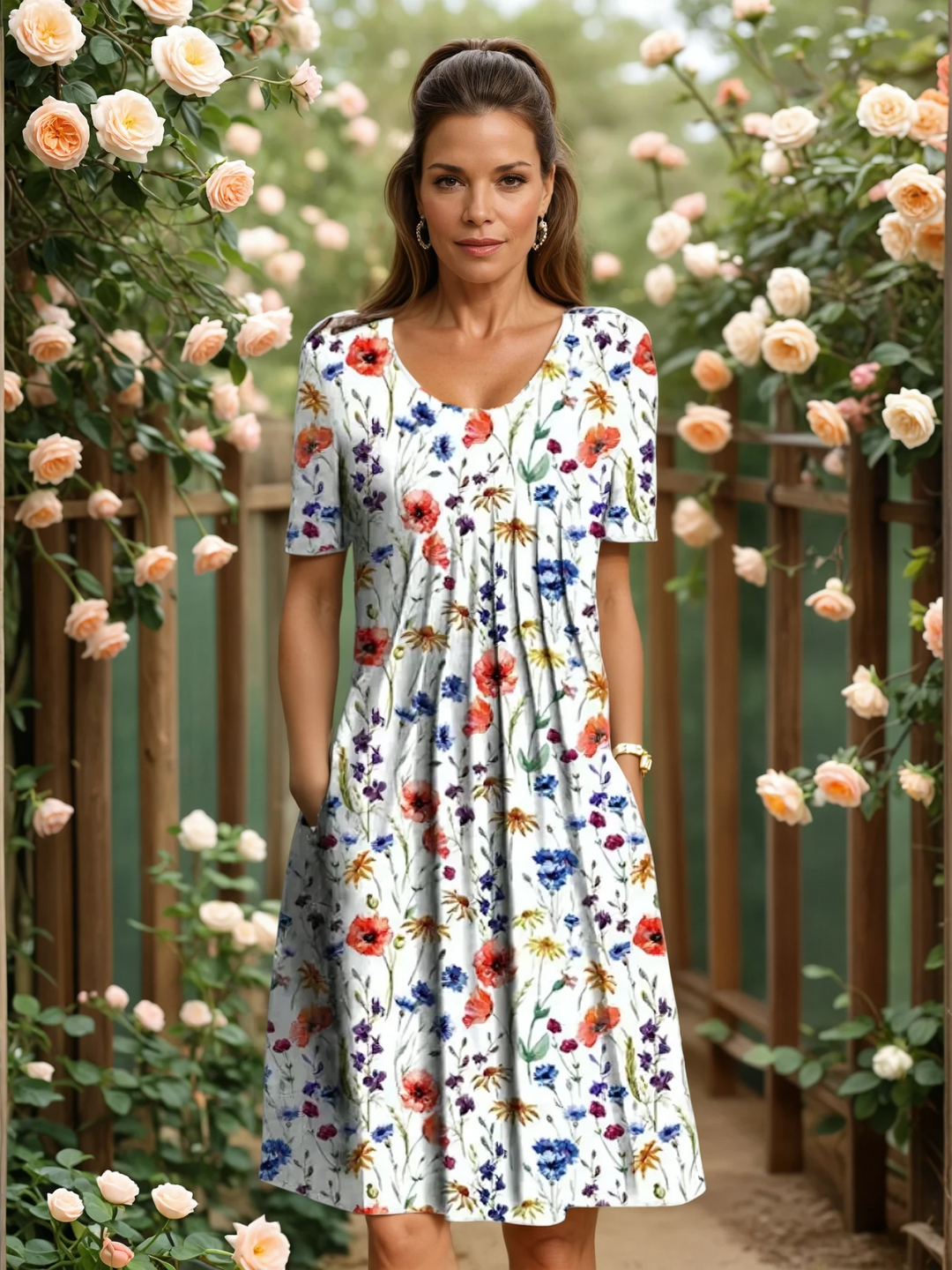 MARLENE | ELEGANT DRESS WITH TUMMY COVERAGE