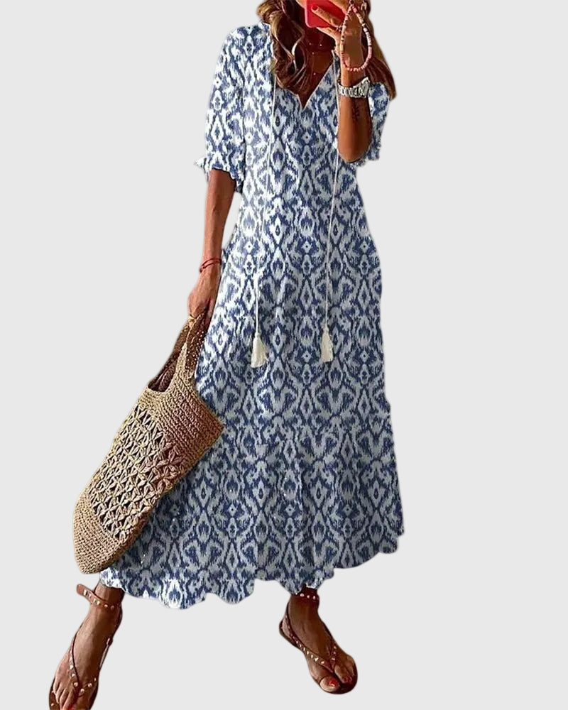 NOOR | BOHO VINTAGE SUMMER MAXI DRESS