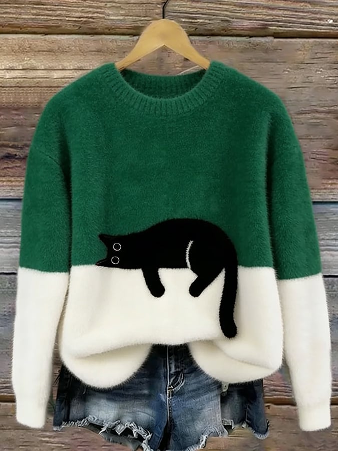 KIMMY | ELEGANT CAT PRINT JUMPER