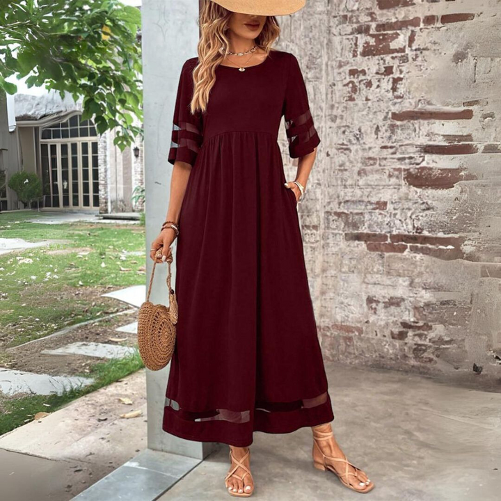 EVELYN | TUMMY-CONTROL A-LINE MIDI DRESS