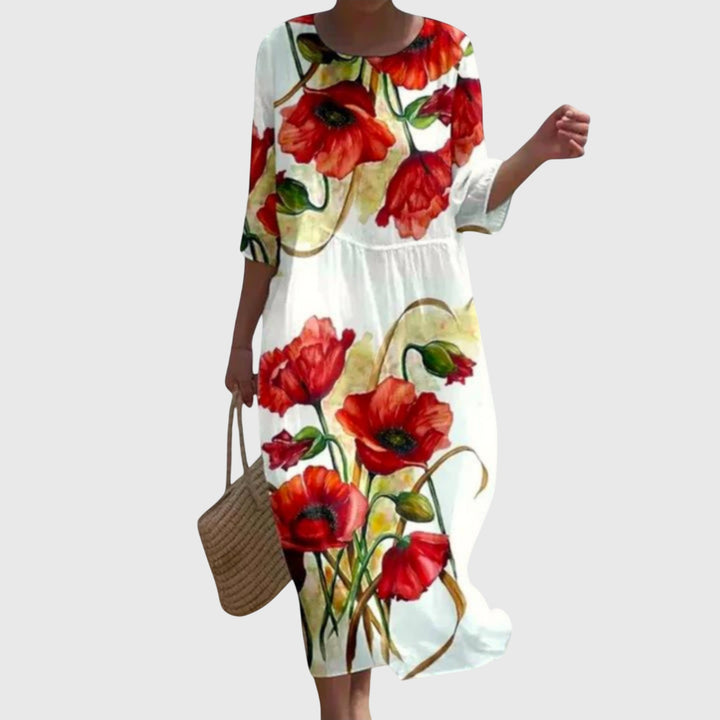 ELENA | STYLISH FLORAL MAXI DRESS