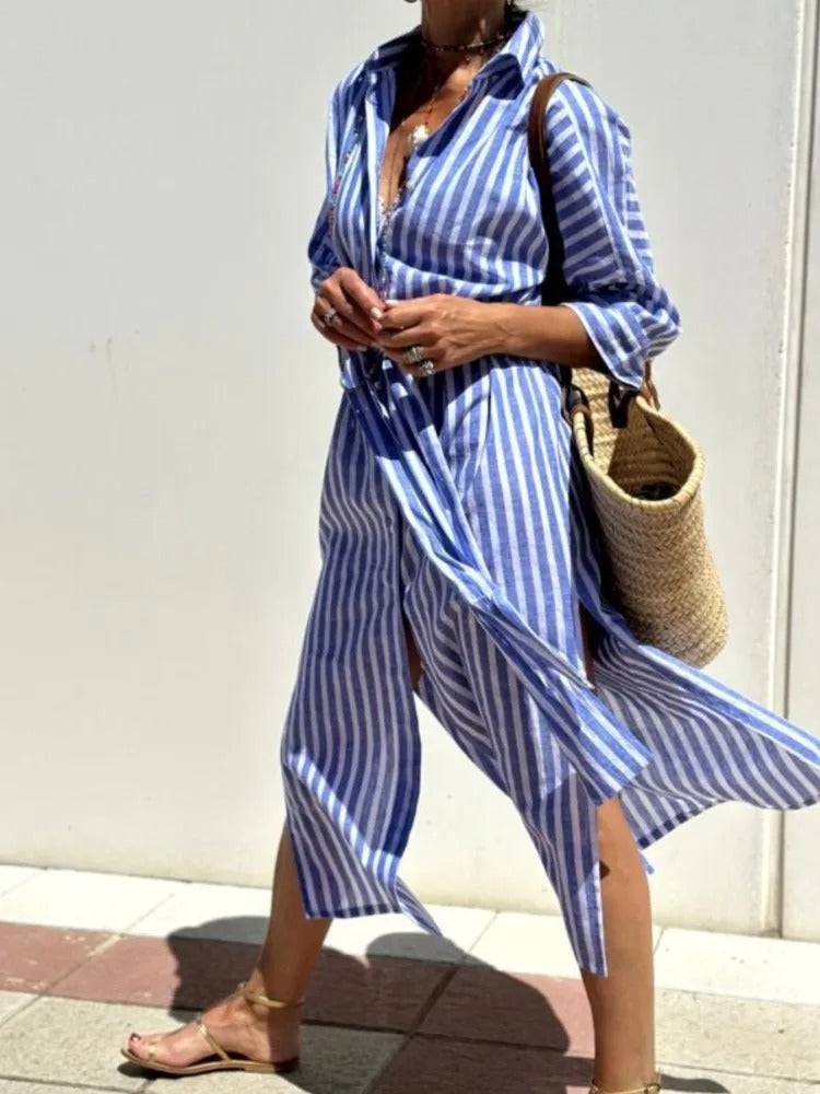 GERALDINE | LIGHTWEIGHT AND STYLISH STRIPED DRESS