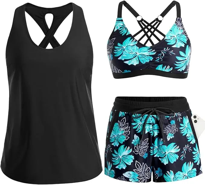 MARSHA | ELEGANT &amp; PRACTICAL 3-PIECE TANKINI