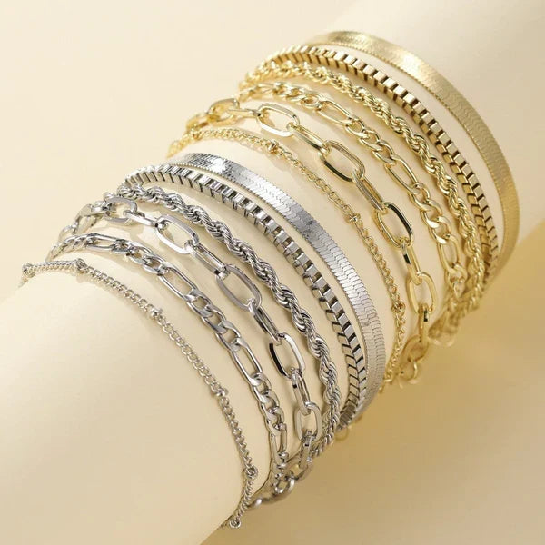 SHERENE | 5-PIECE GOLD STYLE BRACELET SET