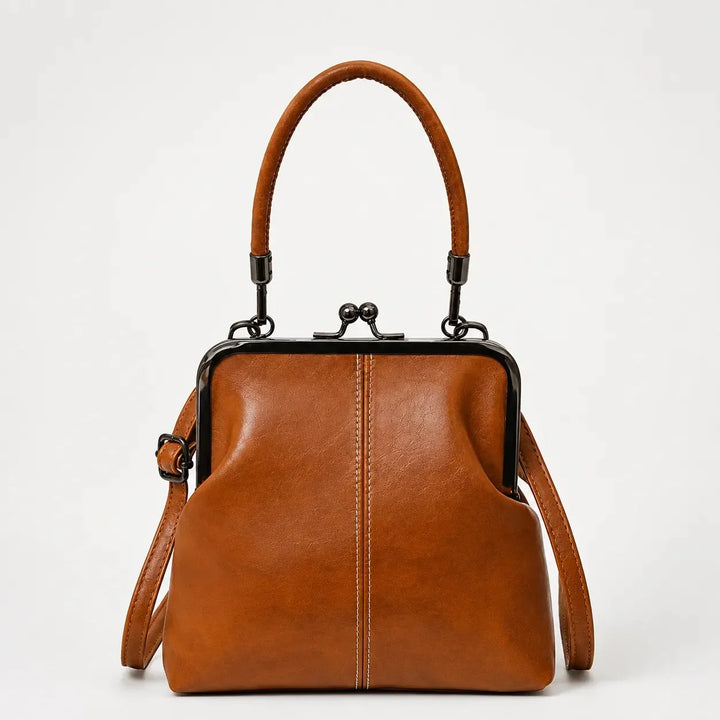 KIMA | VINTAGE KISS LOCK CROSSBODY BAG WITH TOP HANDLE