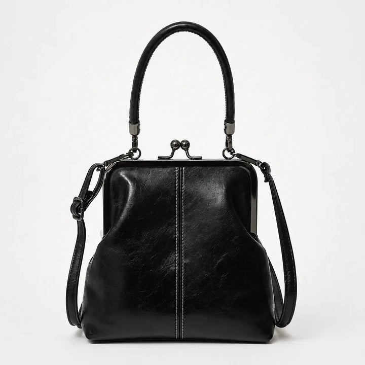 KIMA | VINTAGE KISS LOCK CROSSBODY BAG WITH TOP HANDLE
