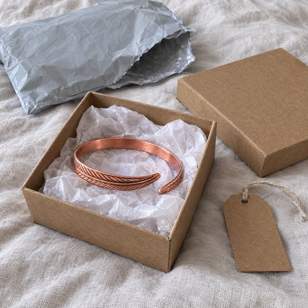 Feathered Copper Bracelet
