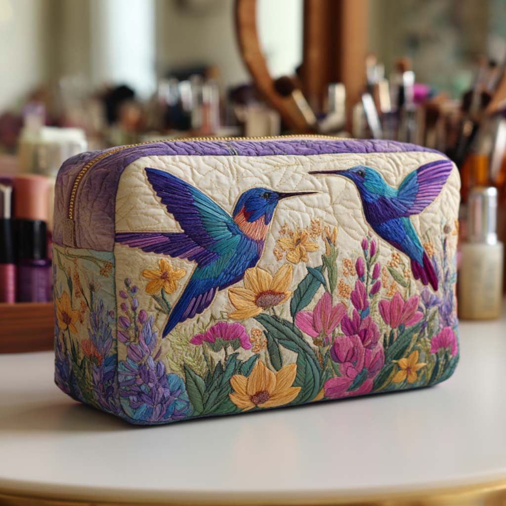 HUMMINGBIRD | QUILTED MAKE-UP BAG