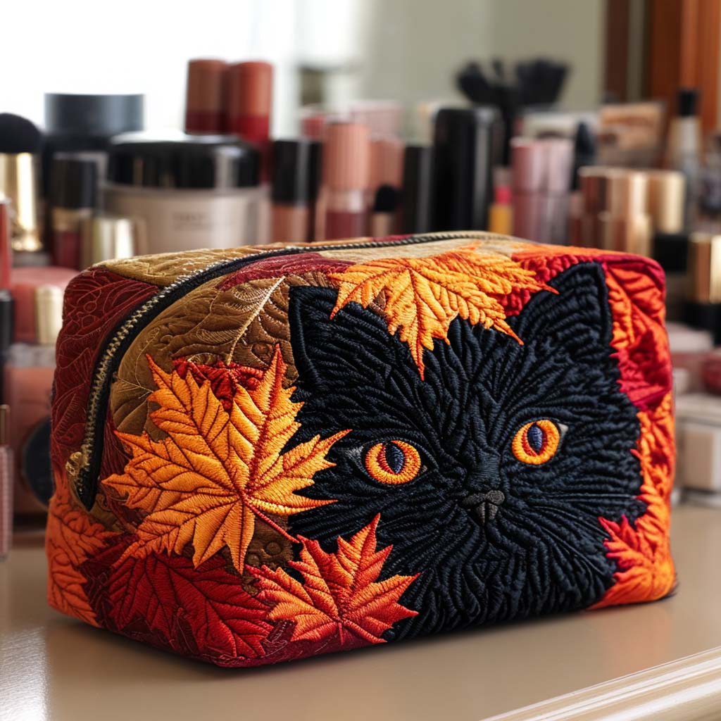JOYFUL KITTEN | QUILTED MAKE-UP BAG