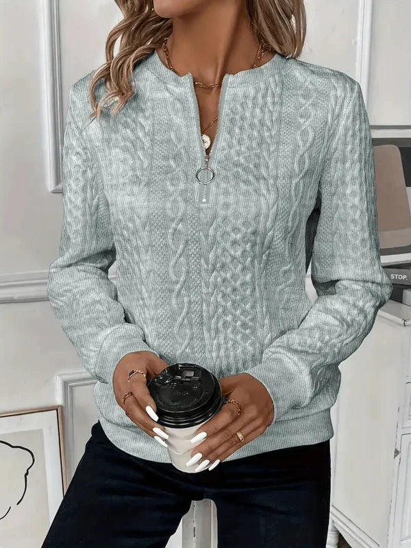RUBY | ELEGANT QUARTER-ZIP SWEATER