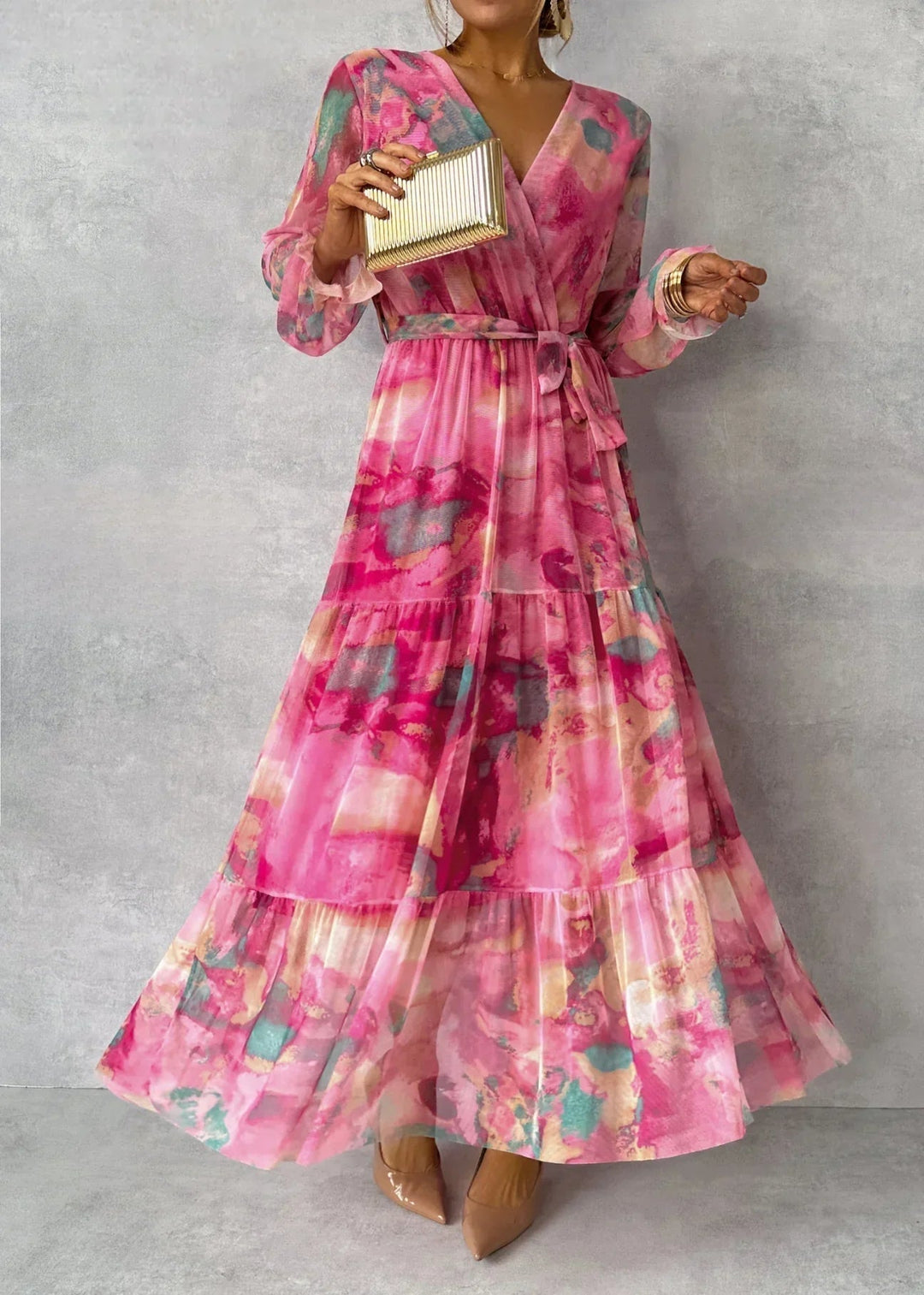 HAZEL | WRAP DRESS WITH FLORAL PRINT