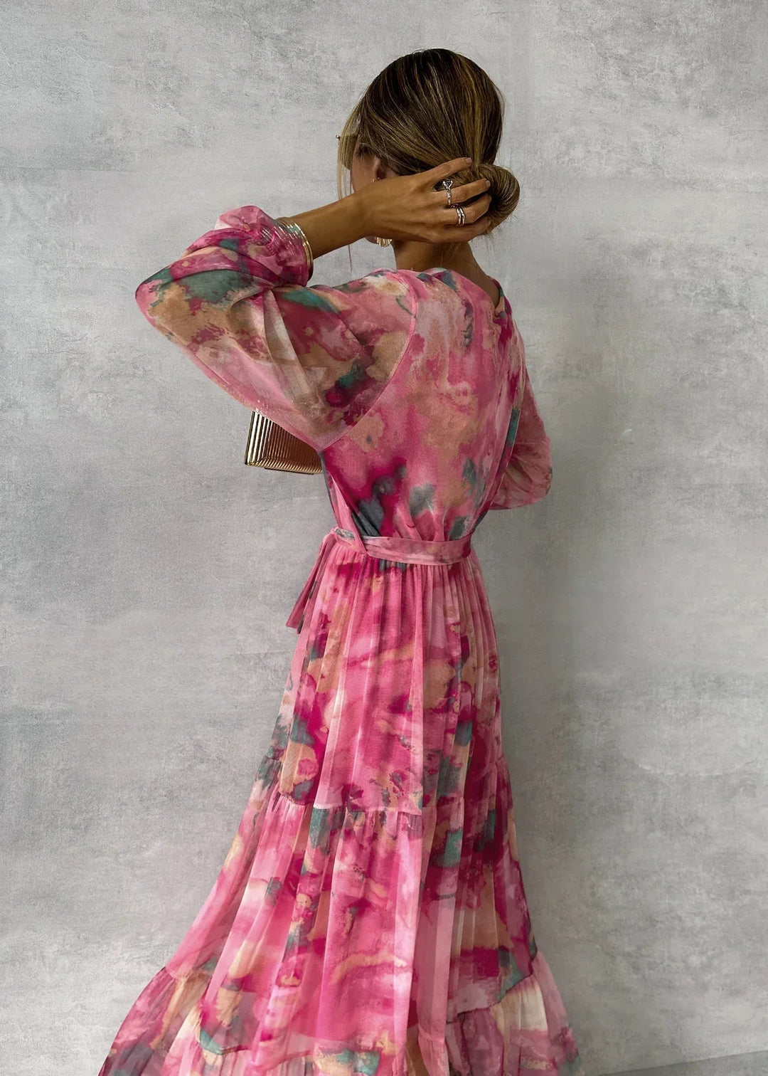 HAZEL | WRAP DRESS WITH FLORAL PRINT
