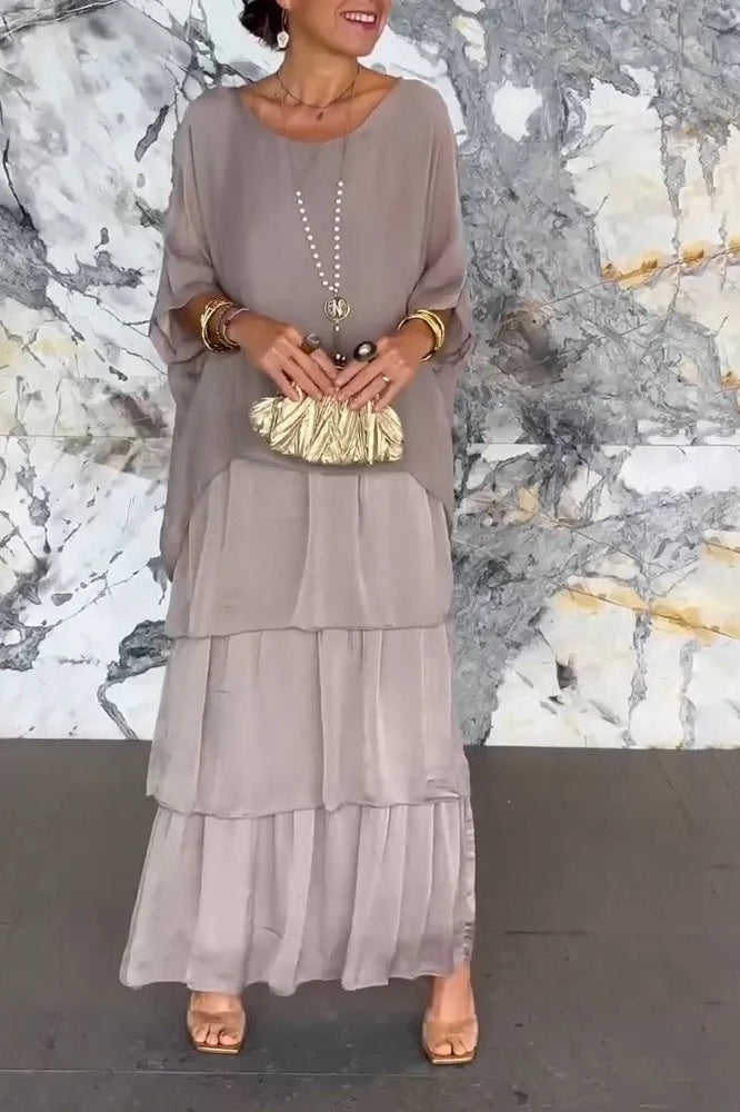 NORA | LAYERED DRESS GRAY