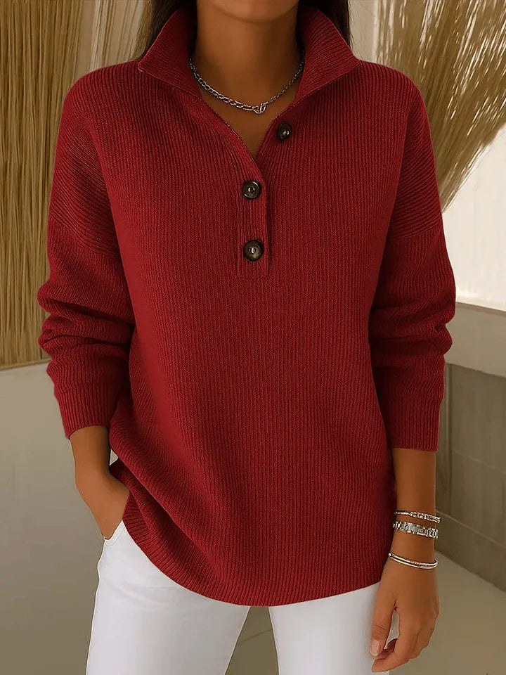 FAYE | V-NECK POLO JUMPER