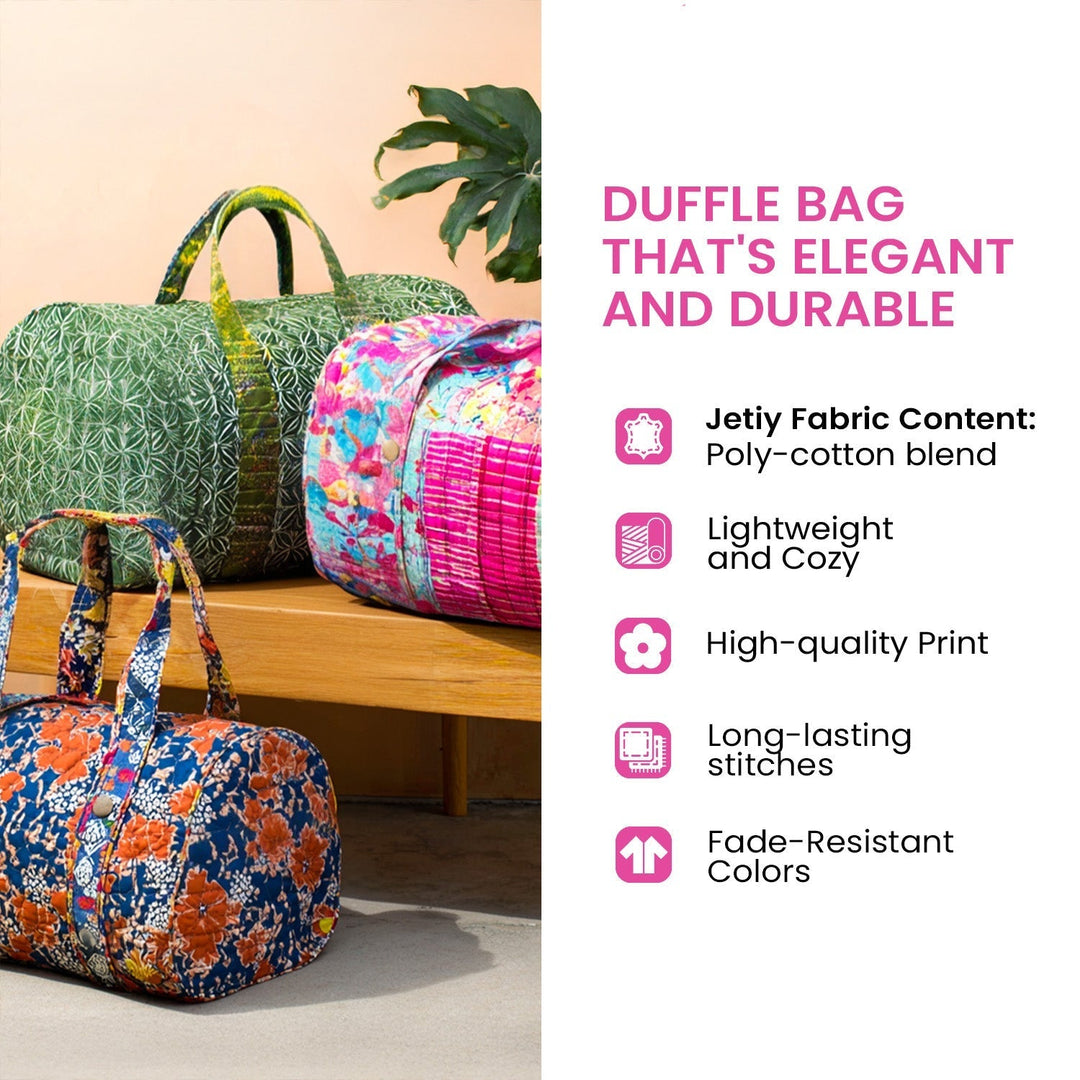 BRIGHT BARNYARD | QUILTED DUFFLE BAG