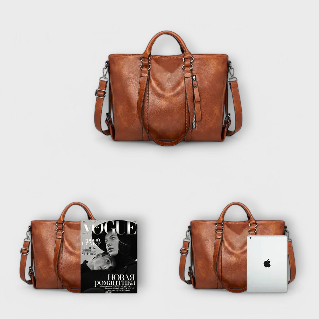 Huda | Large Leather-Style Bag
