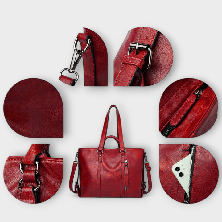 Huda | Large Leather-Style Bag
