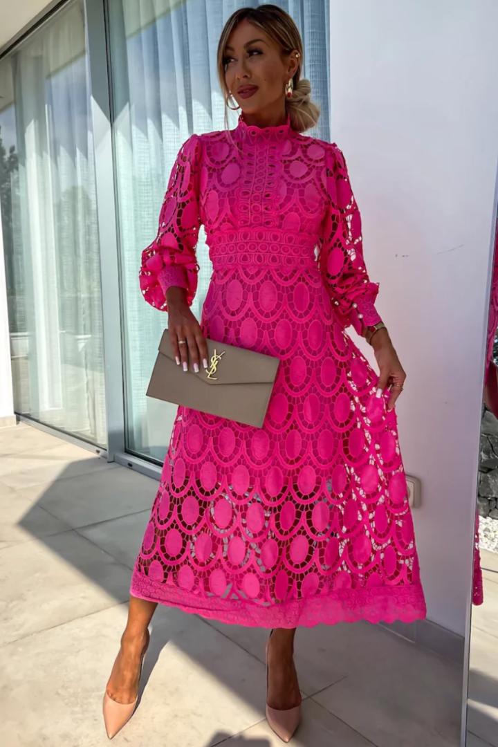 ELOAH | ELEGANT LACE MIDI DRESS