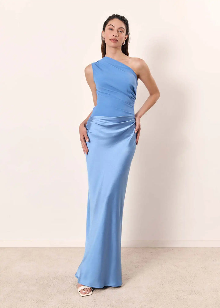 LUNA | MAXI DRESS WITH A GILT IN SATIN