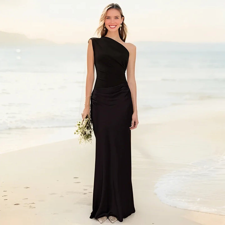 LUNA | MAXI DRESS WITH A GILT IN SATIN