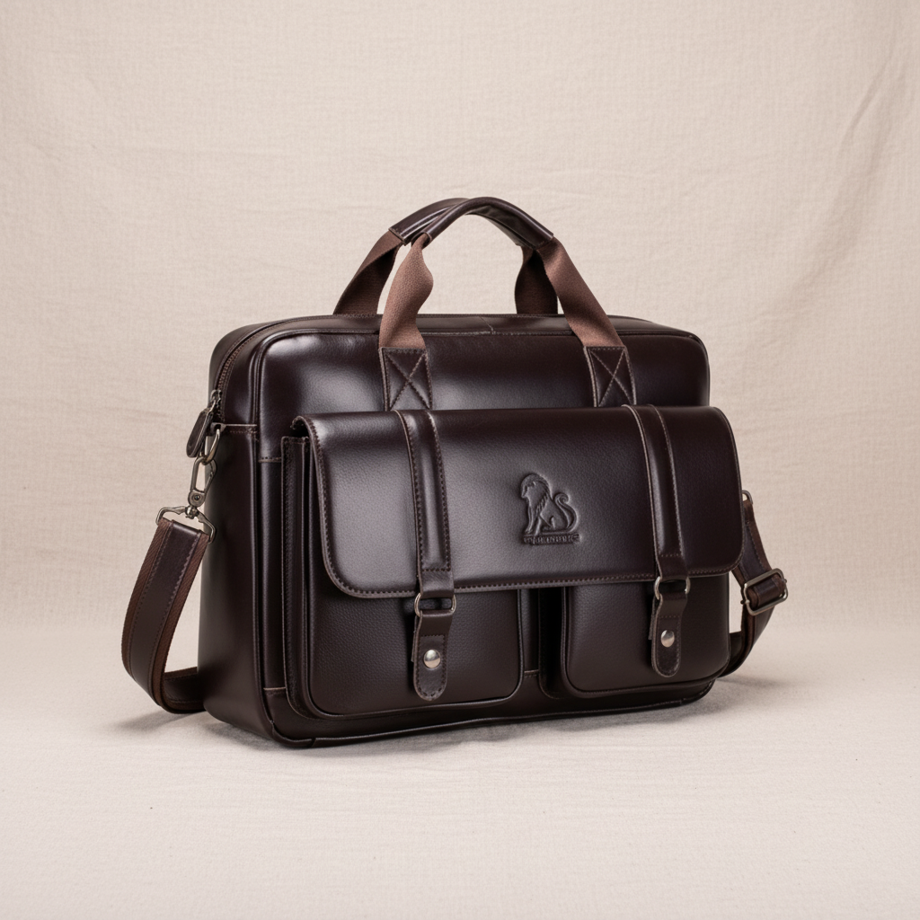 Leather-Style Briefcase