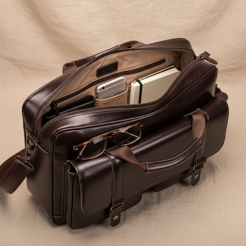 Leather-Style Briefcase