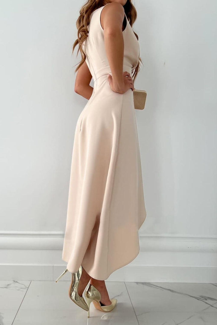 CHARLOTTE | MIDI WRAP DRESS WITH V-NECK
