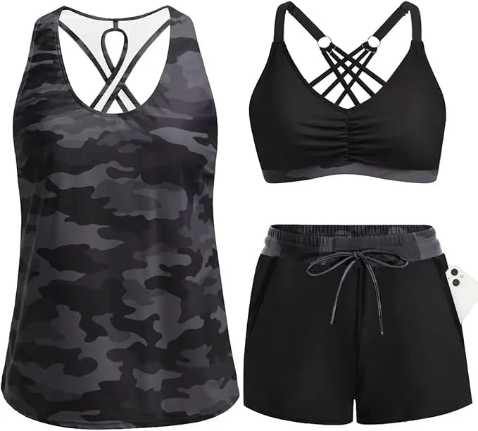 MARSHA | ELEGANT &amp; PRACTICAL 3-PIECE TANKINI