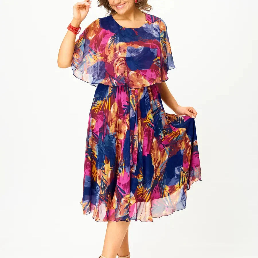 AYALA | COMFORTABLE PLUS SIZE CHIFFON DRESS