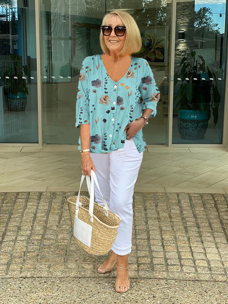 KIRSTEN | ELEGANT FLORAL BLOUSE