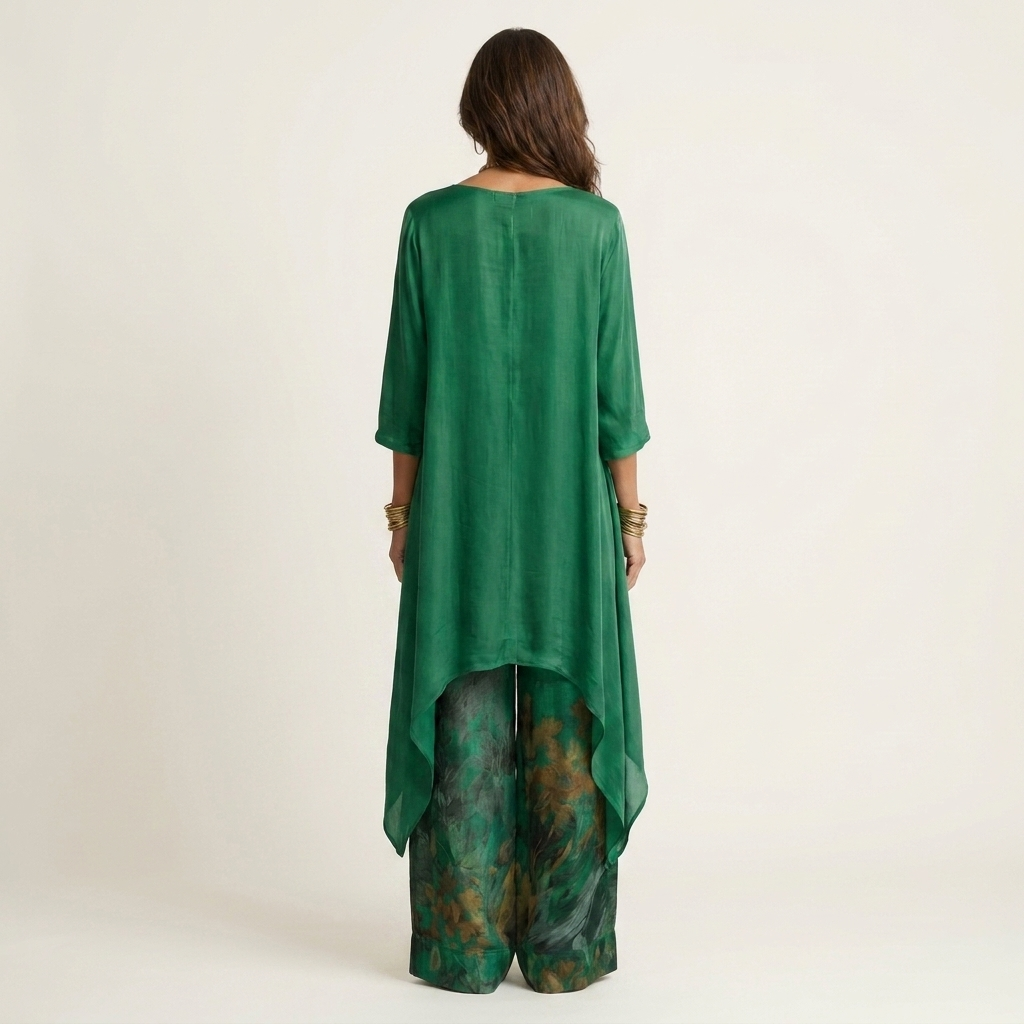 MEREDITH | ELEGANT TWO-PIECE SET WITH ASYMMETRIC TUNIC