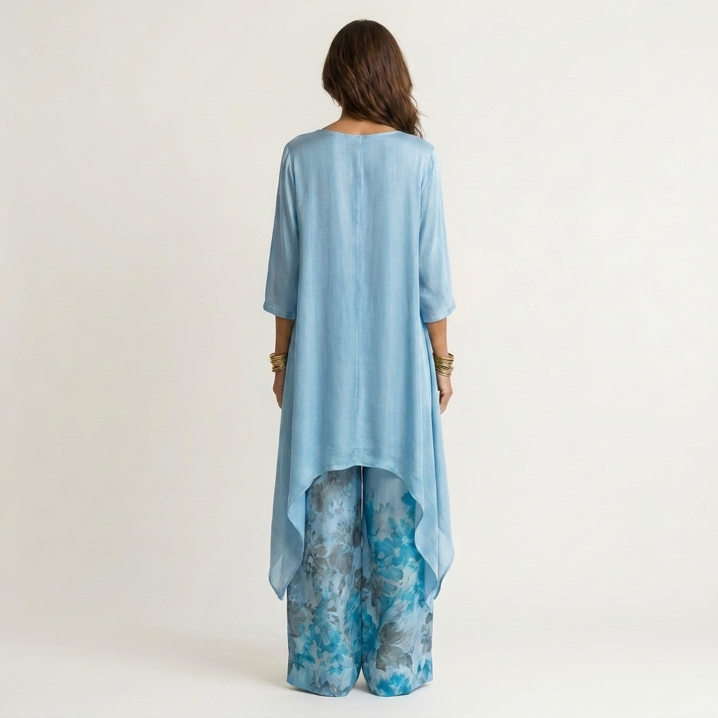 MEREDITH | ELEGANT TWO-PIECE SET WITH ASYMMETRIC TUNIC