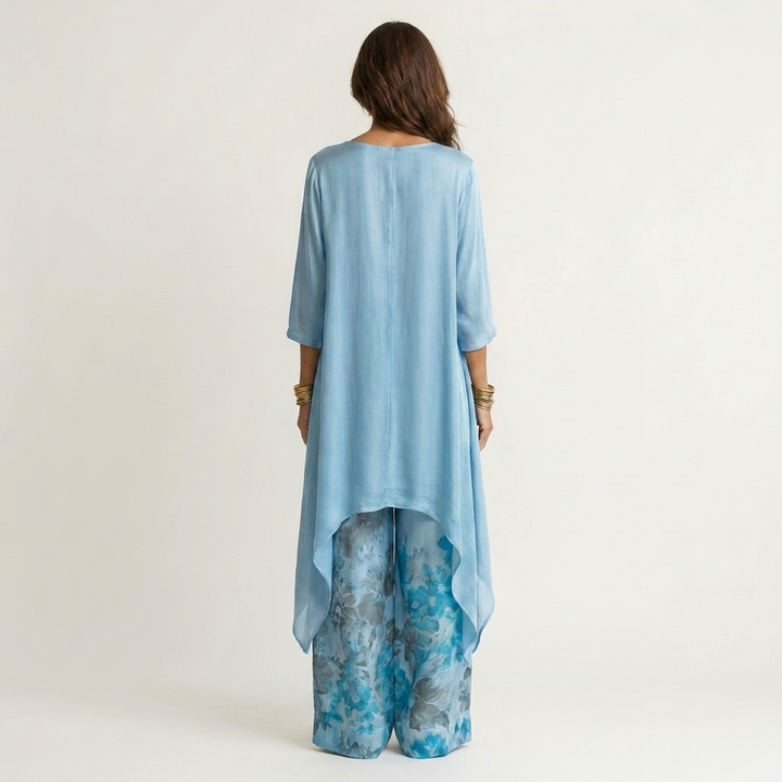 MEREDITH | ELEGANT TWO-PIECE SET WITH ASYMMETRIC TUNIC
