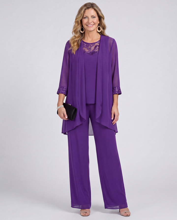 LILLIE | CLASSIC CHIFFON THREE-PIECE SET
