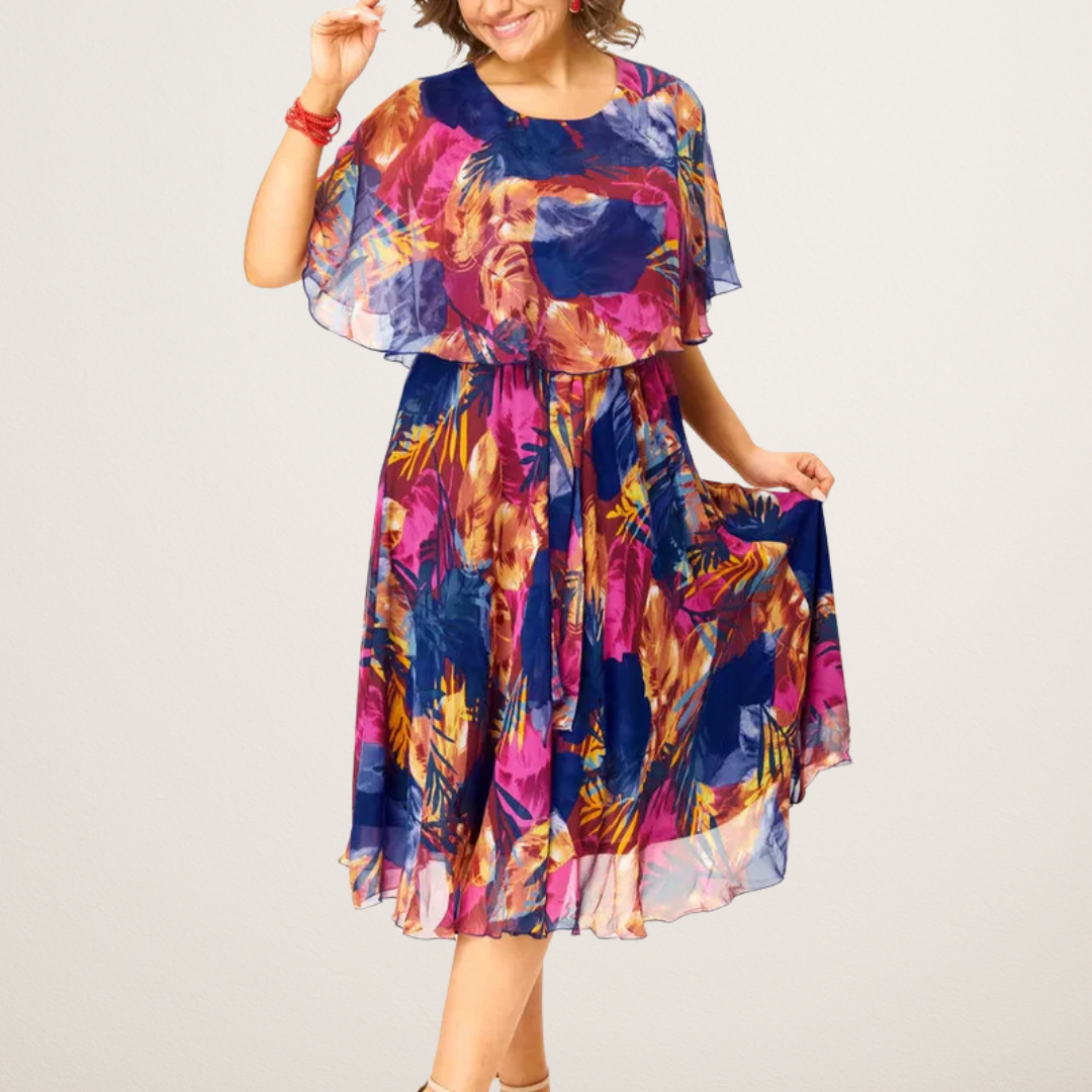 VANESSA | COMFORTABLE PLUS SIZE CHIFFON-STYLE DRESS