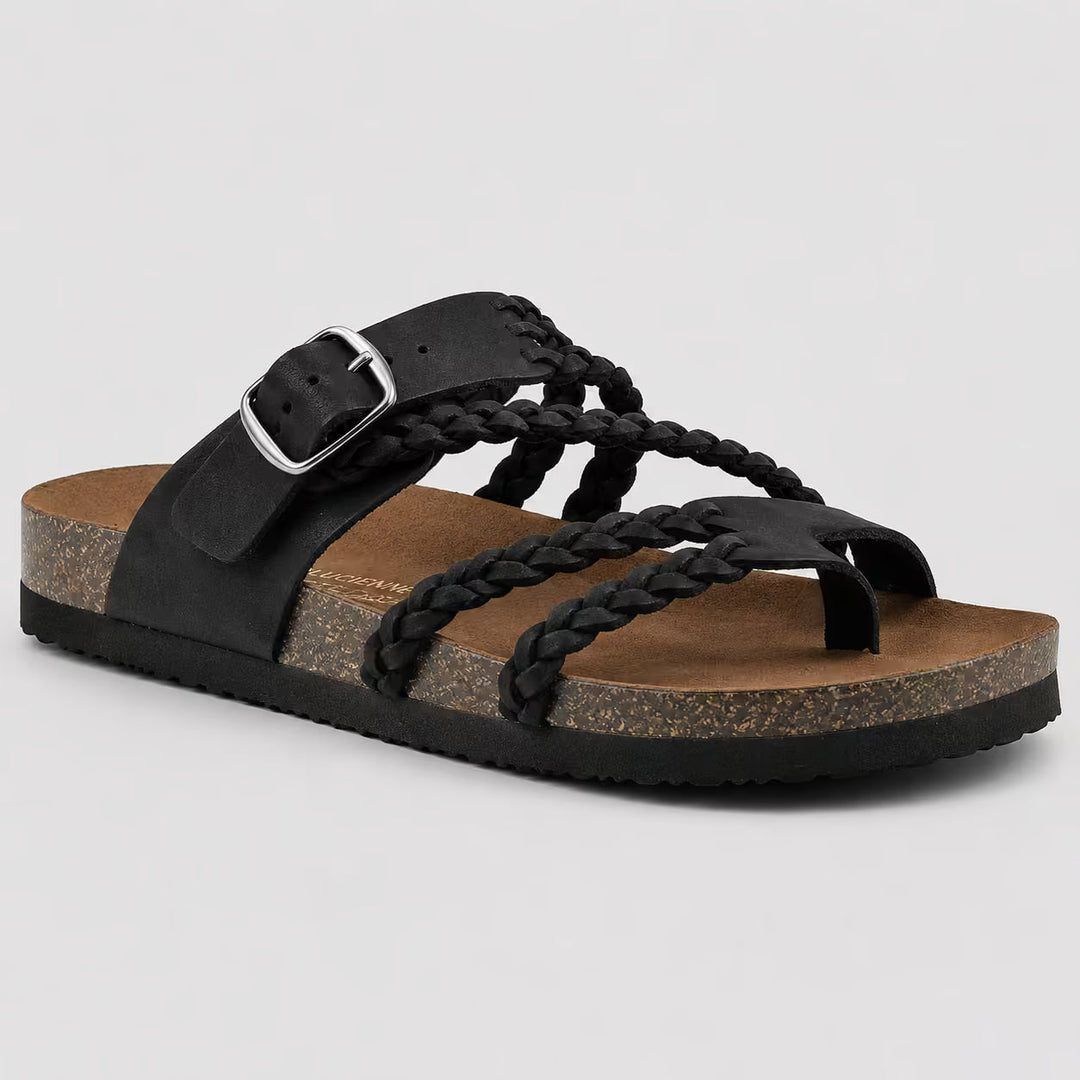 ELENA | WOVEN LEATHER-STYLE SANDALS
