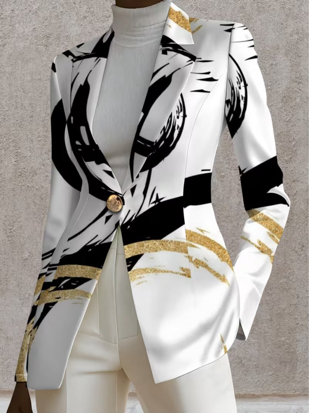 VANESSA | ABSTRACT BRUSHSTROKE BLAZER