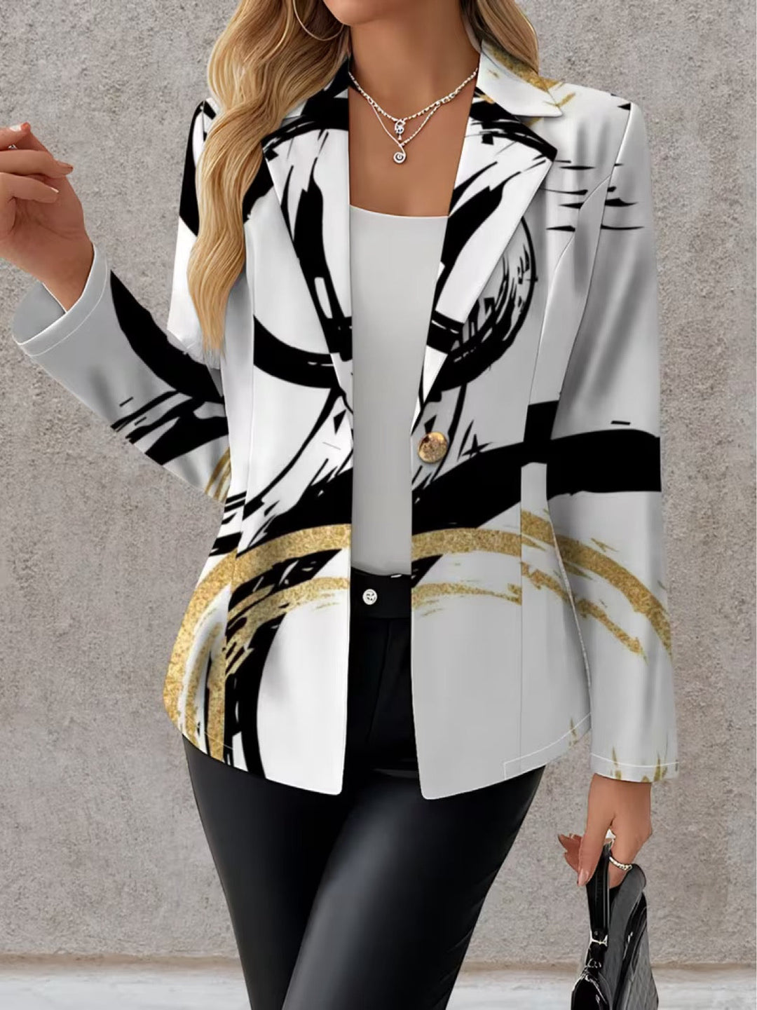 VANESSA | ABSTRACT BRUSHSTROKE BLAZER