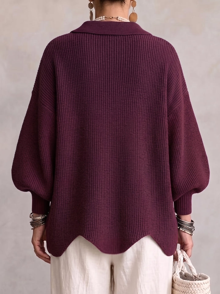 MANDY | OVERSIZED COLLARED CARDIGAN WITH BUTTONS